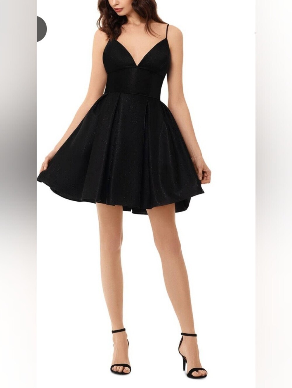 BETSY & ADAM Galaxy Sparkle Pleated Flare Cocktail Dress Prom Women's Size 2 NWT